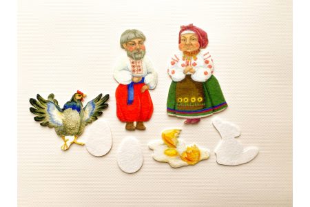 Игровой набор фигурок для сказки "Курочка ряба"