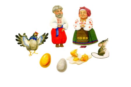 Игровой набор фигурок для сказки "Курочка ряба"