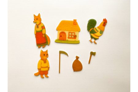 Игровой набор фигурок для сказки "Котик и петушок"