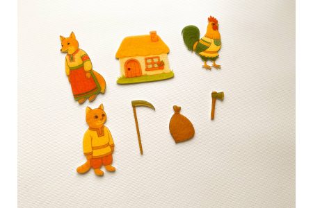 Игровой набор фигурок для сказки "Котик и петушок"