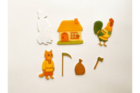 Игровой набор фигурок для сказки "Котик и петушок"