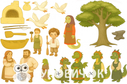 Жесткий фетр с принтом з принтом сказка "Ивасик-Телесик" макси