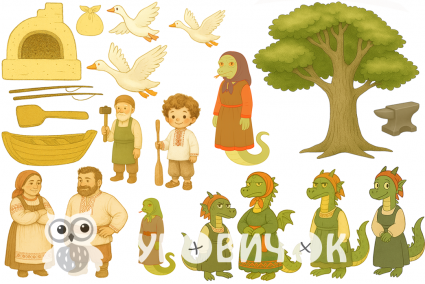 Жорсткий фетр з принтом казка "Івасик-Телесик" максі 20х30см