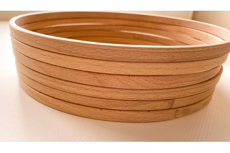 Кільце одношарове букове ПРЕМІУМ для мобілю 21см (5*9мм)