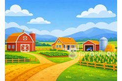 Ігровий фон "Ферма" 29*40см на 2мм жорсткому фетрі