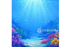 copy of Фетр корейский жесткий с узором фон: ферма 20х20см