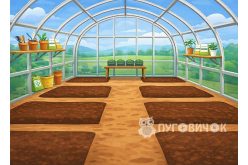 Ігровий фон "Теплиця" 29*40см на 2мм жорсткому фетрі