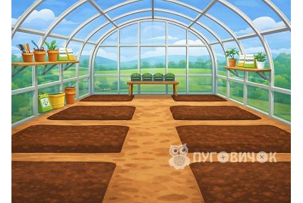 Игровой фон "Теплица" 29*40см на 2мм жестком фетре