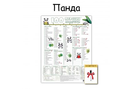 Планер "Панда" магнітний 100 перших продуктів