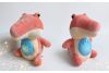 Игрушка крокодил персиковый ночник-проектор (с музыкой)