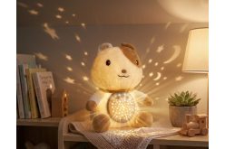 Игрушка собачка корги ночник-проектор (с музыкой)