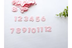 Вирубка "Цифри 1-12" з жорсткого фетру 27мм в асортименті
