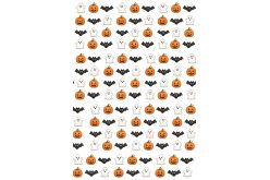 Фетр м'який з візерунком "Helloween. Принт дрібний