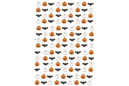 Фетр мягкий с узором "Helloween. Принт мелкий