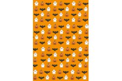 Фетр мягкий с узором "Helloween. Принт мелкий