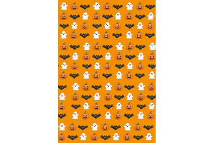 Фетр м'який з візерунком "Helloween. Принт дрібний