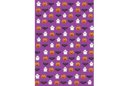 Фетр мягкий с узором "Helloween. Принт мелкий