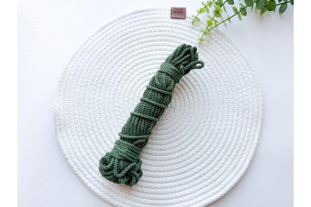 Шнур хлопковый крученый 3 мм оливковый (20м)