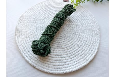Шнур хлопковый крученый 3 мм оливковый (20м)