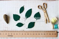 Вирубка "Набір листків" (3 шт.) з жорсткого фетру