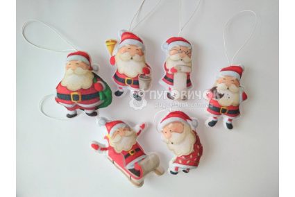 Набор игрушек из фетра "Санта Клаусы"