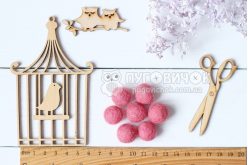 Кульки з вовни 1,5см в асортименті