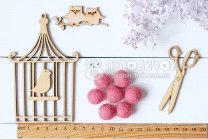 Шарики из шерсти 1,5см в ассортименте