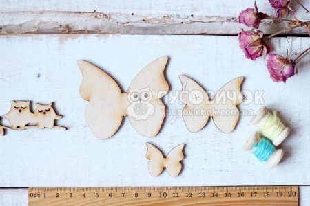 Шаблон деревянный "Бабочки" набор 3шт