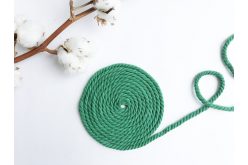 Шнур хлопковый крученый 6 мм зеленый